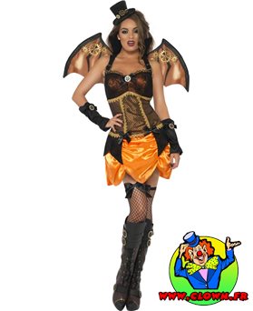 Déguisement chauve-souris steampunk victorienne