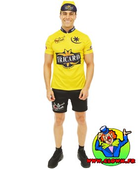 Déguisement cycliste Tricard jaune
