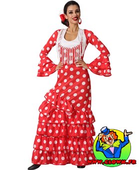 Déguisement danseuse flamenco rouge