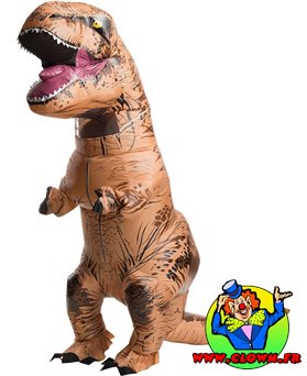 Déguisement de dinosaure t-rex gonflable