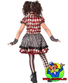 Déguisement poupée arlequin enfant - Vue 4