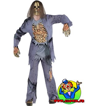 Déguisement squelette zombie