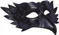 Demi-masque hibou noir élégant autre image 2