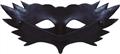 Demi-masque hibou noir élégant autre image 3