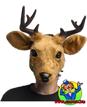 Demi-masque peluche Cerf