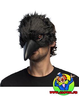 Demi-masque peluche Corneille corbeau
