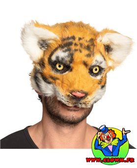 Demi-masque peluche Tigre - Accessoire Costume Paris