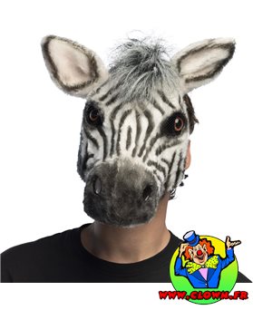 Demi-masque peluche Zèbre