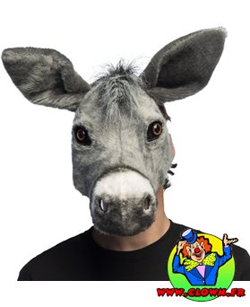 Demi-masque peluche Âne