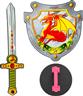 Epée et bouclier chevalier dragon en mousse douce eva autre image 0