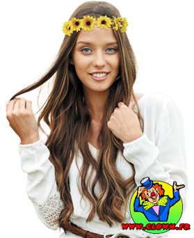 Headband hippie tournesol