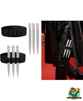 Jartière avec 3 balles argent - Vue 2