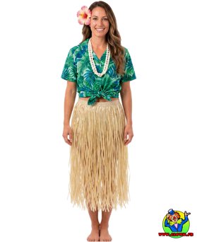 Jupe hawai raffia naturel - Vue 3