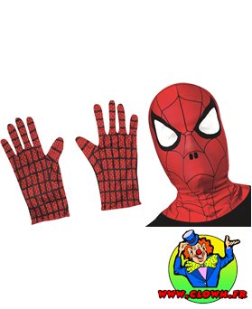 Kit Spider-Man cagoule avec gants
