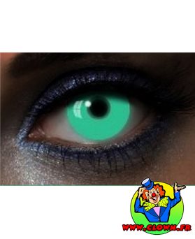 Lentille de contact UV vert