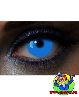Lentille de contact uv bleu