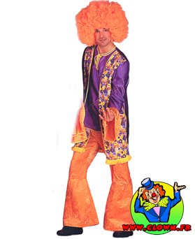 Location déguisement Hippie orange et violet