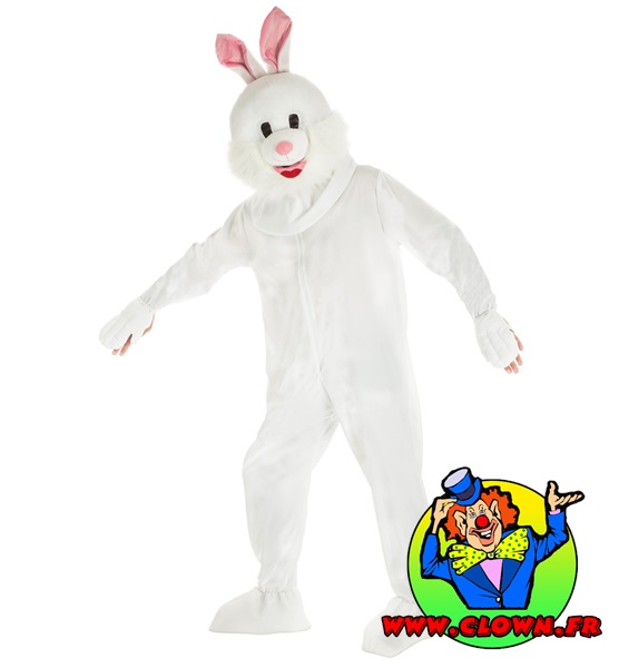 mascotte lapin blanc