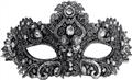 Loup masque de théâtre argent autre image 0