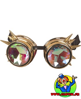 Lunette Steampunk Kaleidoscope Dorée