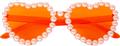 Lunette coeur orange autre image 0