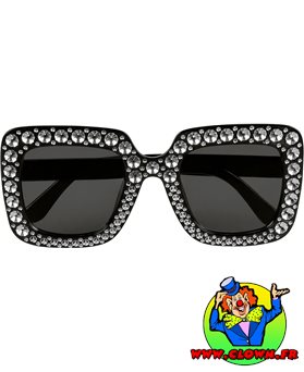 Lunettes party Bling bling noir