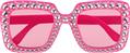 Lunettes party Bling bling rose vif autre image 0