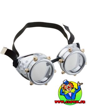 Lunettes steampunk argent