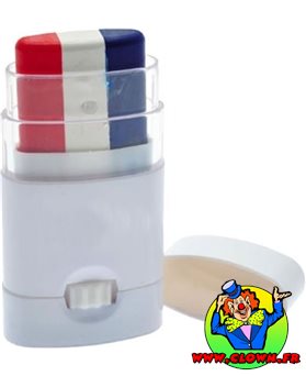 Maquillage Tricolore Supporter France - 3 Bandes Bleu Blanc Rouge