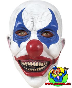 Masque adulte latex intégral clown tueur
