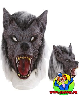 Masque adulte latex intégral loup garou