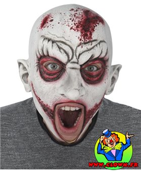 Masque adulte latex intégral zombie sanglant