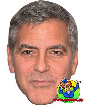 Masque carton George Clooney