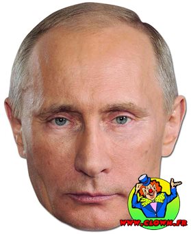 Masque carton Vladimir Poutine