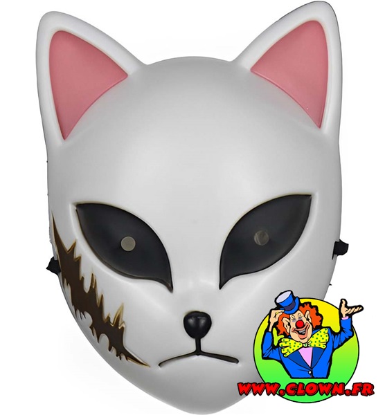Masque chat japonais rose sur  en achat