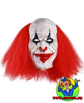 Masque clown Malefique avec cheveux rouge