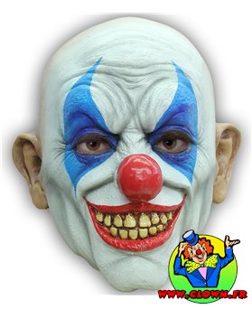 Masque clown heureux en latex adulte
