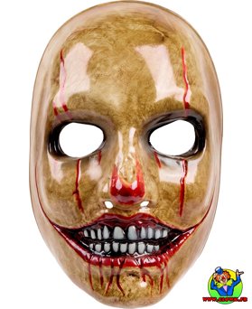 Masque clown psycho plastique - Vue 1