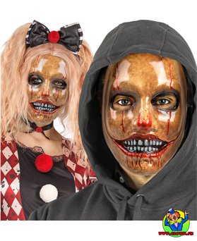 Masque clown psycho plastique - Vue 2