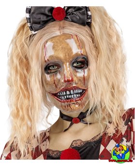 Masque clown psycho plastique - Vue 3