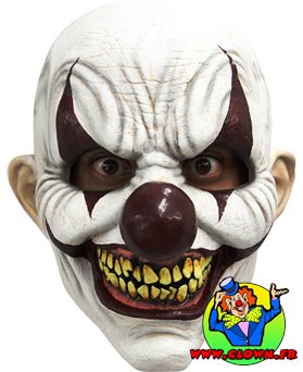 Masque complet latex adulte clown sinistre