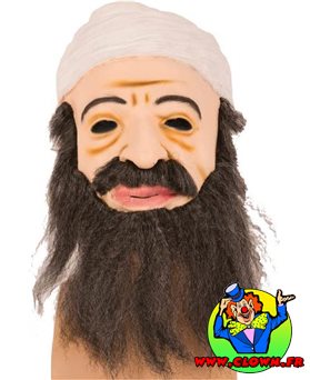 Masque d'Oussama ben Laden avec barbe réaliste