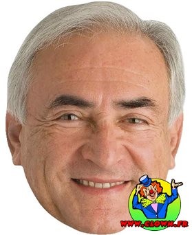 Masque de Dominique Strauss-Kahn pour Déguisements et Soirées à Thème