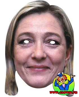 Masque de célébrité politique Marine Le Pen