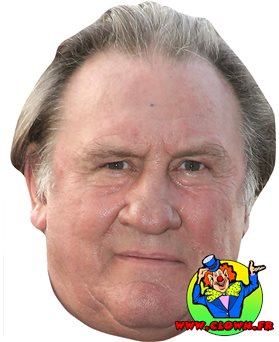 Masque en Carton de Gérard Depardieu