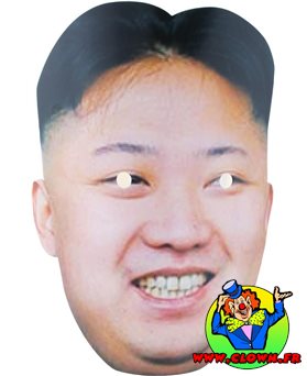 Masque en carton Kim Jong-un