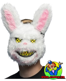 Masque en peluche Bloody lapin - Vue 1