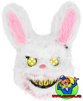 Masque en peluche Bloody lapin - Vue 2