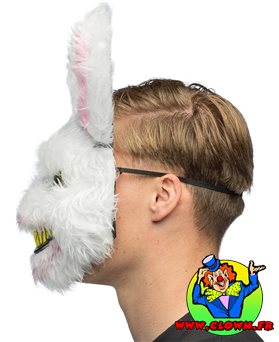 Masque en peluche Bloody lapin - Vue 3