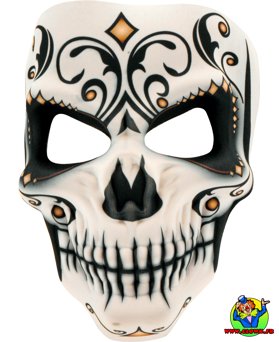 Masque en tissu jour des morts - Vue 1